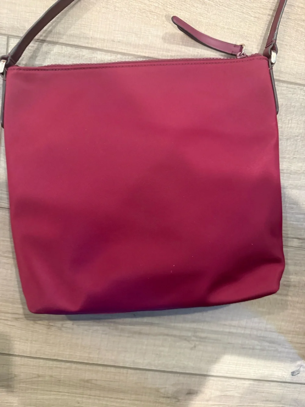 Kate Spade New York Burgundy Jae Flat Crossbody Bag